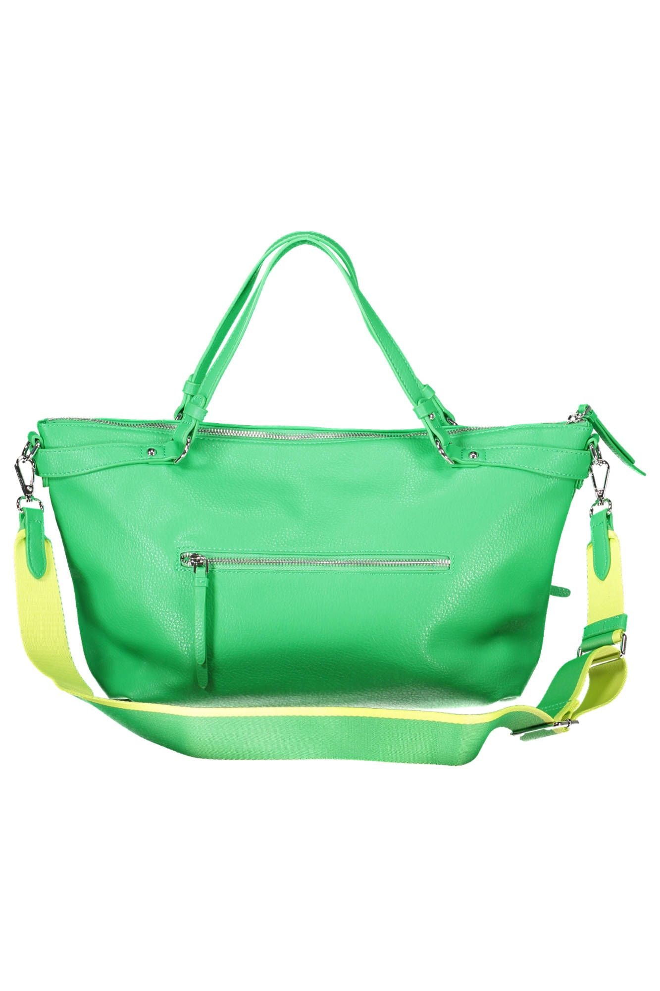 Chic Green Handbag with Versatile Handles