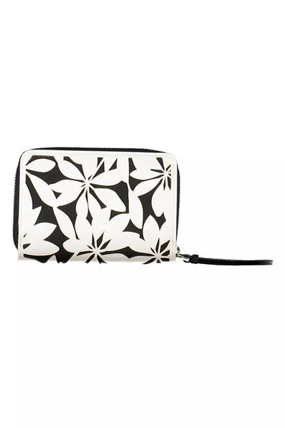 Chic White Tri-Compartment Wallet