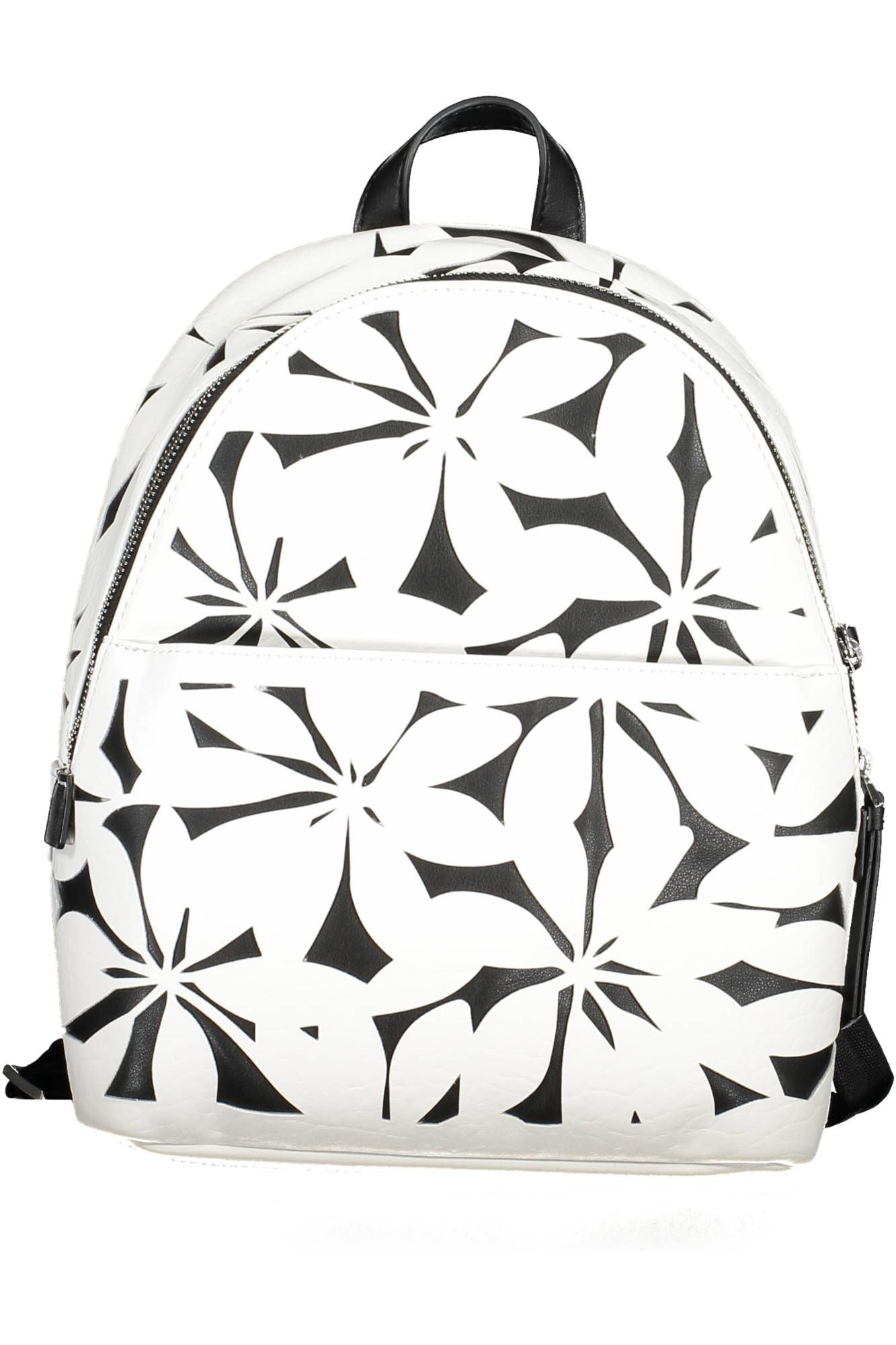 Chic White Contrasting Detail Backpack