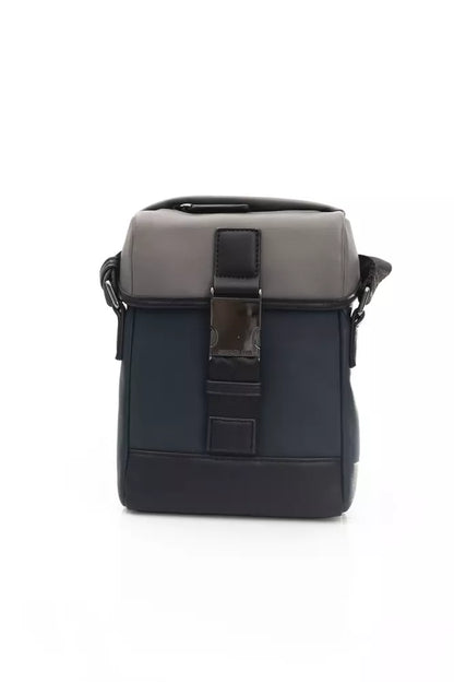 Elegant Blue Messenger Bag with Sleek Snap Closure