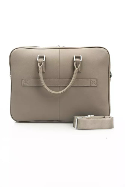 Chic Gray Leather Crossbody Elegance