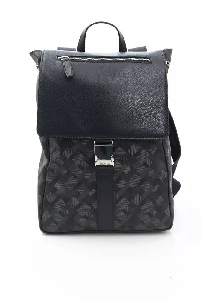 Chic Blue Backpack with Signature Accents