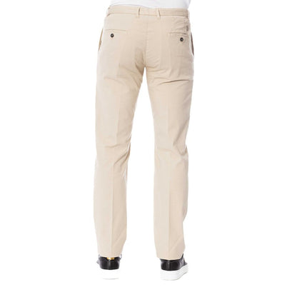 Chic Beige Cotton Blend Trousers