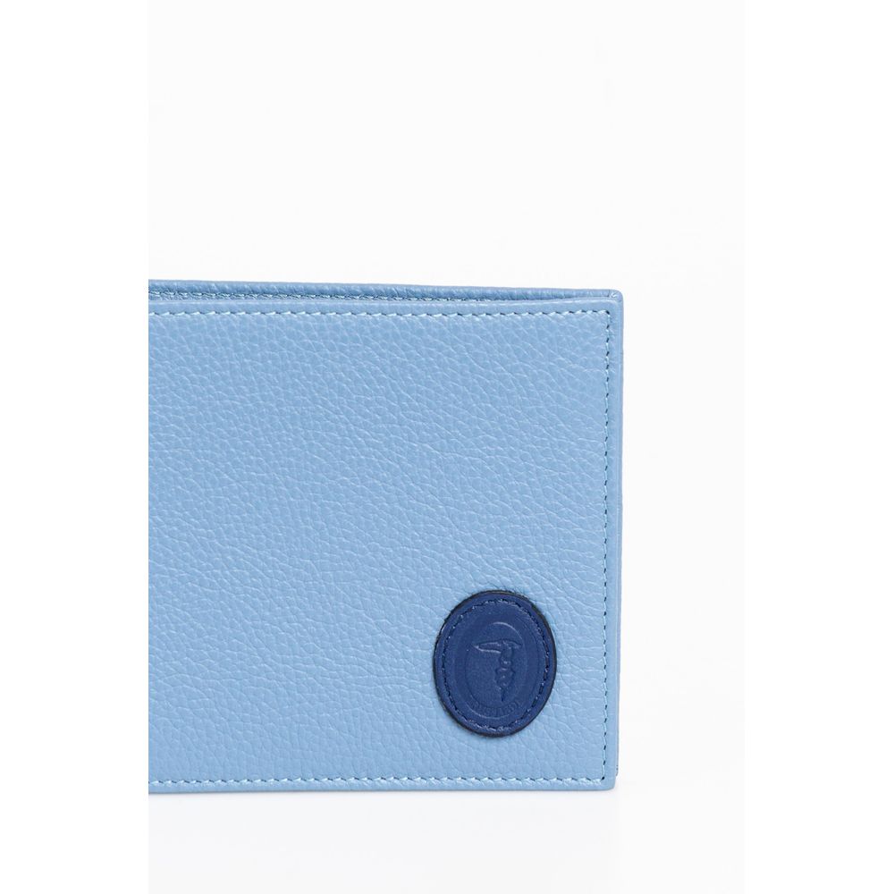 Elegant Light Blue Leather Wallet