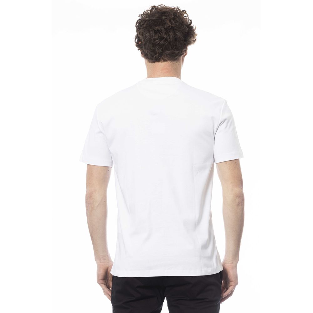 Elegant White Cotton Crew Neck Tee