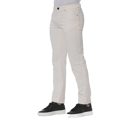 Elegant White Cotton Denim for Men