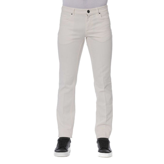 Elegant White Cotton Denim for Men