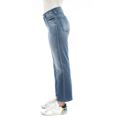 Elegant High Waist Blue Women's Jeans