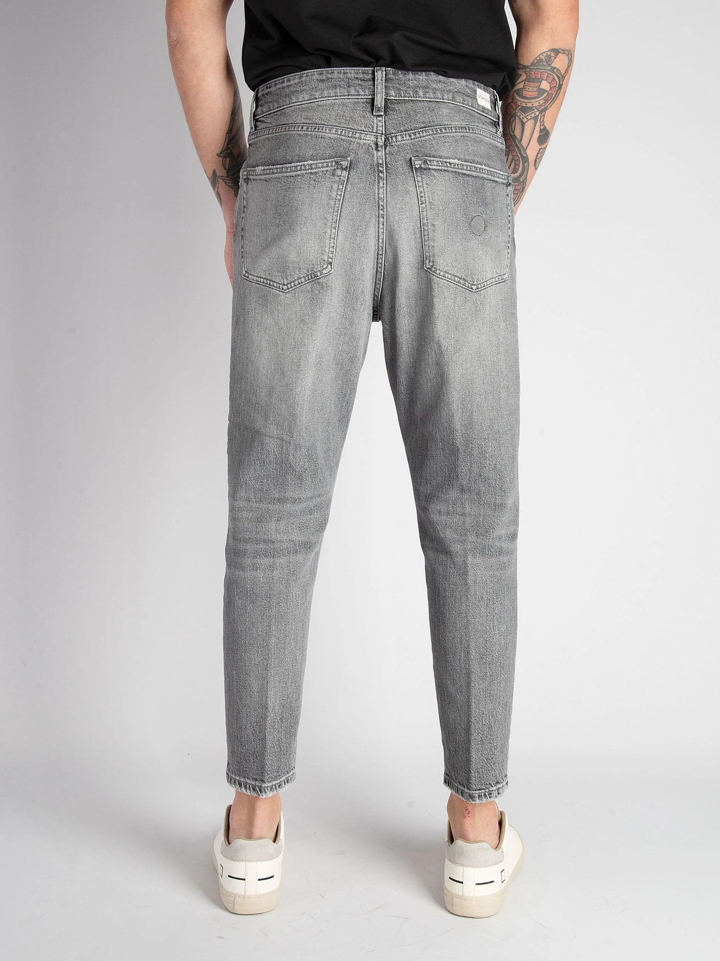 Chic Grey Denim - Medium-Low Waist Men's Jeans