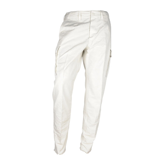 Chic White Cotton Trousers for Men