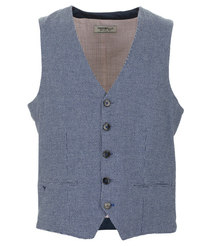 Abstract Cotton Vest with Button Closure