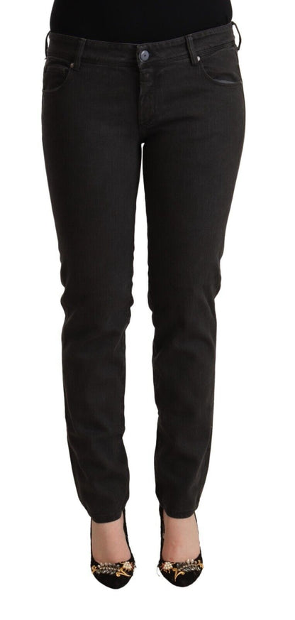 Chic Black Low Waist Skinny Denim