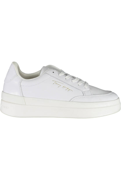 White Polyester Sneaker