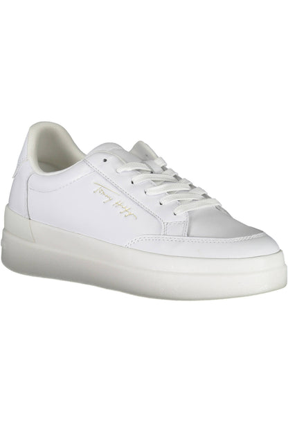 White Polyester Sneaker