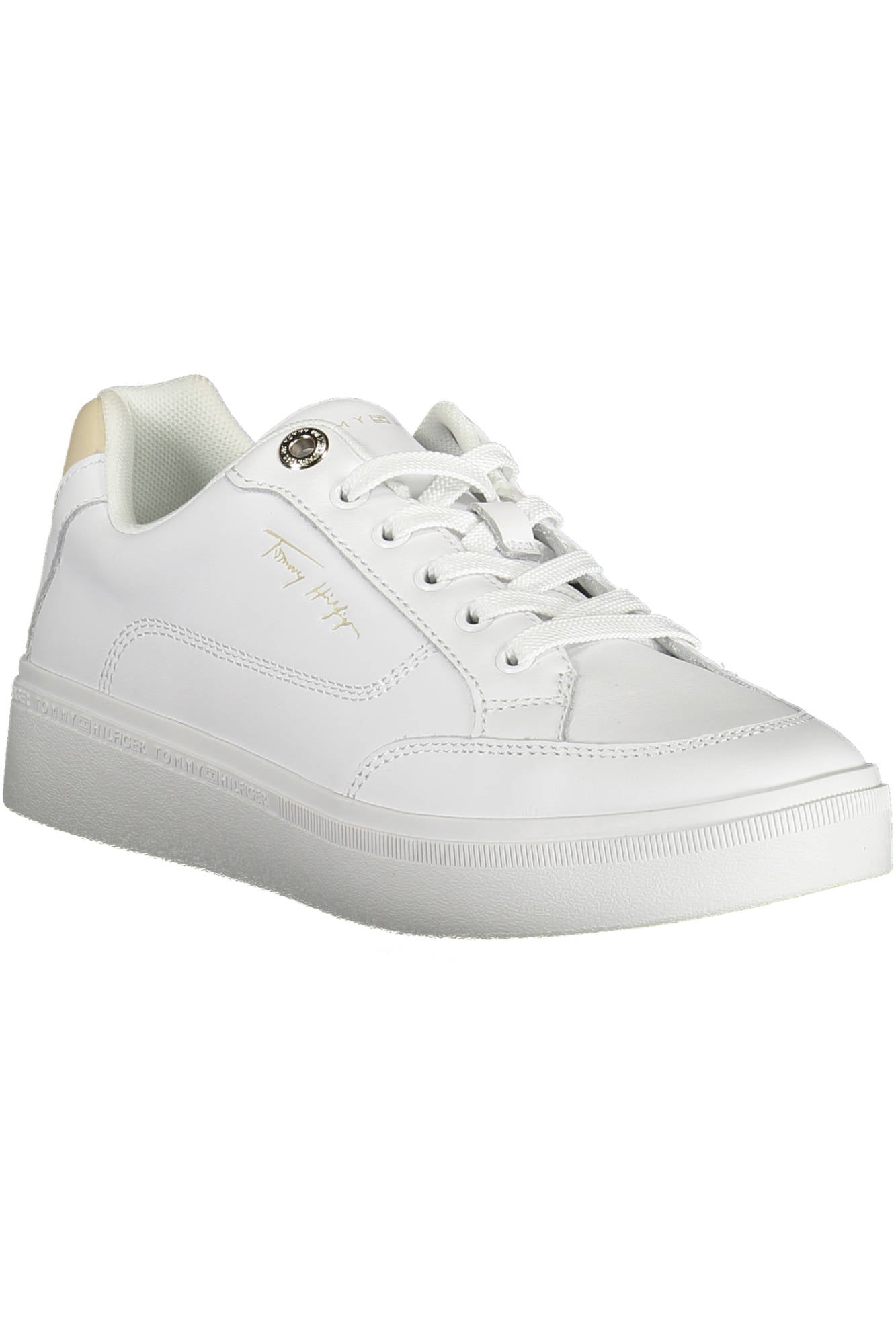 White Polyester Sneaker